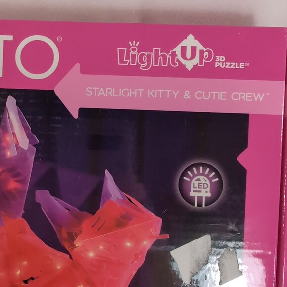 Creatto Starlight Kitty Cat Thames & Kosmos 2020 Pink LED Light Up 3D Puzzle - Picture 4 of 14